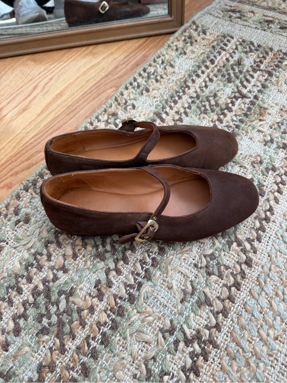 Sezane Valentin Low Ballerinas Mocha - Size 8 - Picture 5 of 9